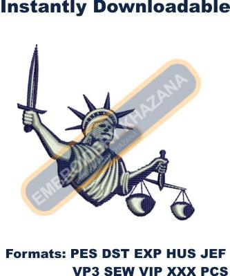 STATUE OF LIBERTY EMBROIDERY DESIGN